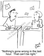 funny business cartoon 1556 businesswomen desks office copy