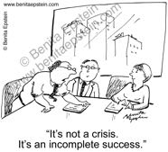 funny business cartoon conference room co-workers crisis 1487