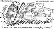 funny business cartoon empowerment managing theory sheep 1490