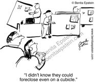 funny business cartoon office coworkers foreclose cubicle 1499