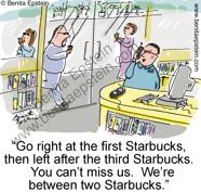 starbucks directions coffee cartoon 1243