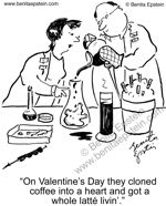 funny valentine holiday cartoon clone loving lab 1543