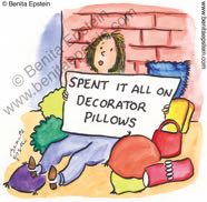 decorator pillow beggar city street cartoon 1119