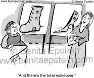 makeover old woman shoe stilleto cartoon 1289