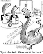 snake waiter duck restaurant cartoon 1240
