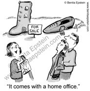 shoe house home office realtor real estate cartoon 1239
