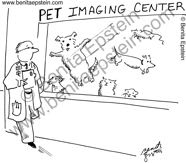 funny medical cartoon pet positron emission tomography doctor diagnosis radiology active tumor cancer disease oncology injection patient sickness cure treatment 1175