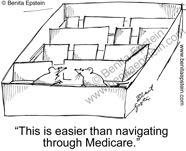funny medical cartoon medicare rat maze navigating 1583