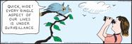 funny cartoon science bird birding ornithology binoculars surveillance tree nature ecology conservation ecosystem rare bird 1691