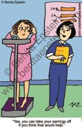 funny powerpoint newsletter nurse scale weigh patient records weight loss gain earrings doctors office nursing medical hospital exam physical recall checkup medicine pills drugs pharmacy cartoon 1252