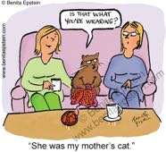 relationship women cat knitting mother cartoon 1565 copy